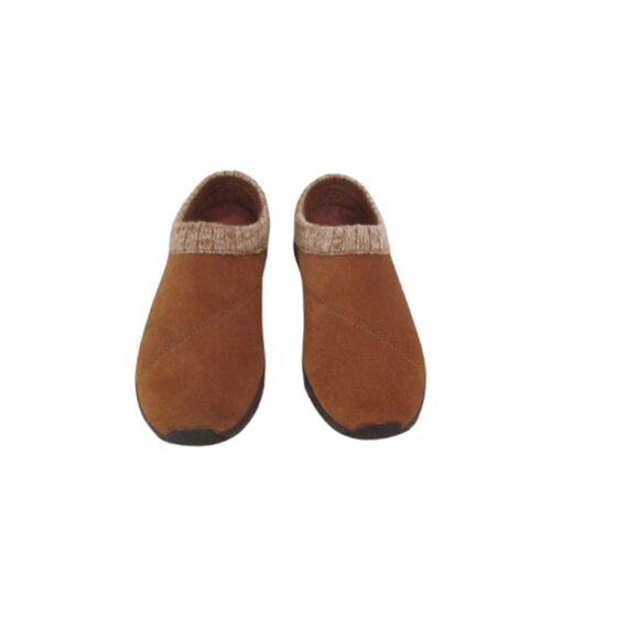 Vionic Arbor Suede Slip-On Brown Shoes Size 7.5M w Knit Collar - Picture 2 of 6